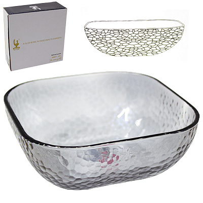 Салатник Flatel стеклянный 13*13*6 см D307