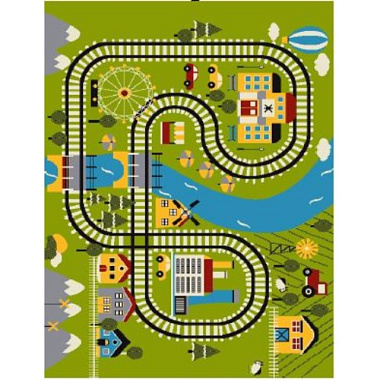 Ковер Color 1,2*1,7 м прямоугольник GREEN/GREEN D270A