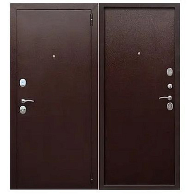 Дверь Промет Титан 2050/860 левая мет/мет антик медь