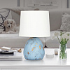 Лампа настольная Rivoli Damaris с абажуром керамика голубая с золотом 1*Е14 40 Вт 7048-501***