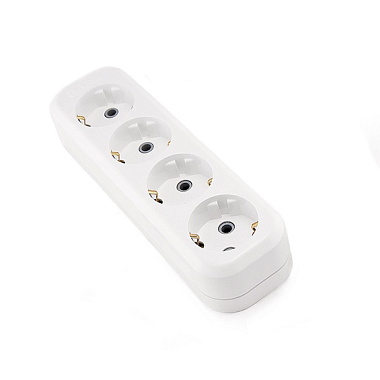 Колодка Lux розетка удлинителя У4-Е 4-местная с з/к, 250В 16А