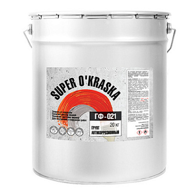 Грунт ГФ-021 super okraska красно-кор. 20 кг