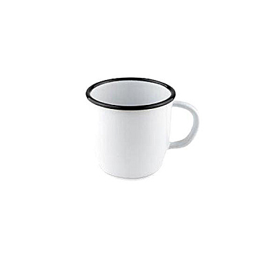 Кружка эмалированная без рисунка 0,25 л 0102