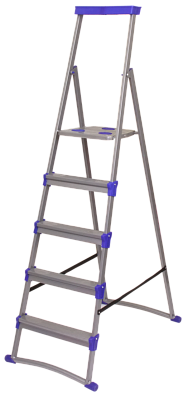 Стремянка Ника 5 ступеней широкие металлические СМ5+