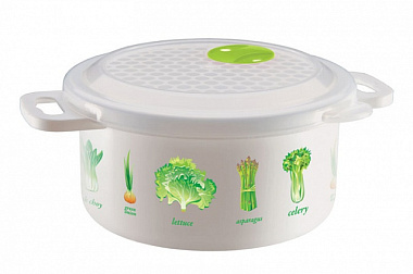 Емкость Бытпласт для холодильника и СВЧ с декором 190 мм 1,8 л 4311372