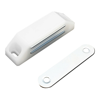 Магнит StahlBuro L-60 h-15 мебельный белый 4 шт 15560