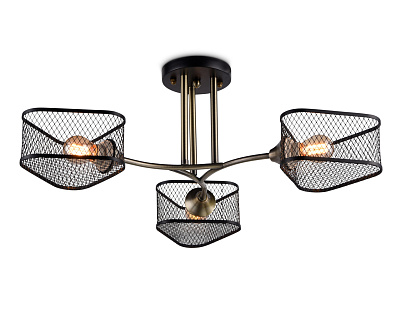 Люстра Ambrella TR80171/3 SB/BK бронза/черный E27/3 max 40W D600*215**