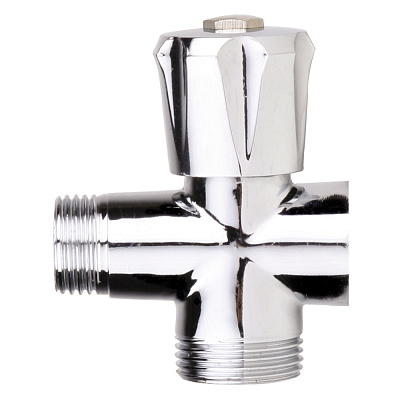 Кран вентильный MPF 3-х проходной 1/2"*3/4"*1/2" н/н/в хром MPF MP-У ИС.080430