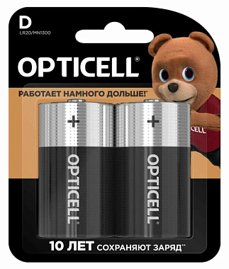 Элемент питания Opticell Basic D/LR20 1.5В 2 шт 5051005 1780901