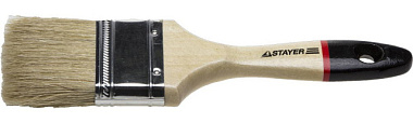 Кисть Stayer Universal-Euro плоская все виды ЛКМ светлая натур щетина дерев ручка 75 мм/3" 0102-075