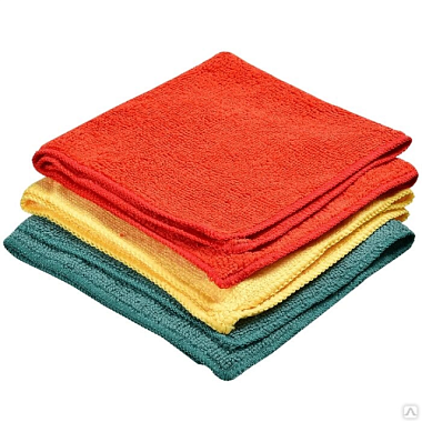 Салфетка Absolut Home универсальная из микрофибры цвет mix 3 шт 30*30 см 200 гр/м2  