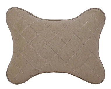 Подушка на подголовник Airline Алькантара, ткань 1 шт бежевая ASP-B-03