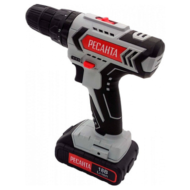 Дрель-шуруповерт Ресанта ДА-18-2ЛК аккумуляторная 75/14/5