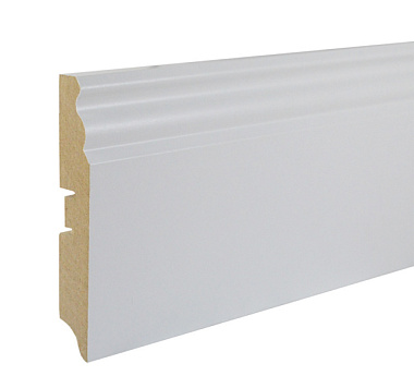 Плинтус Smartprofile Paint МДФ белый под покраску 100E 100 мм *2,4 м