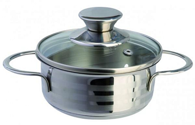 Кастрюля Regent Inox BimboVitro стекл крышка 0,7 л 12*6 см 93-BIMv-02