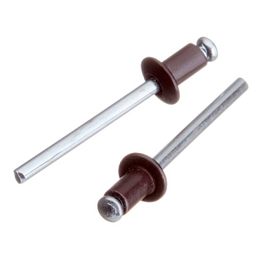 Заклепка Винтаж вытяжная 4,0*10  al\st  коричневый 40 шт RAL8017