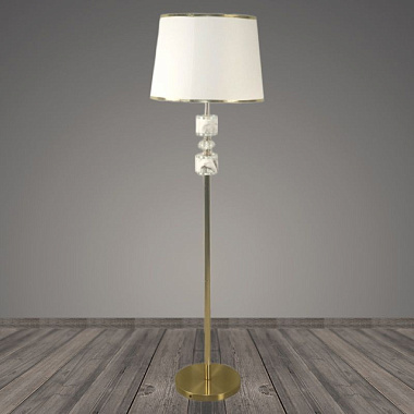 Торшер Росток ZT6602 белый/золото/белый абажур 1*40W E27 h1600 DIY23 988368001