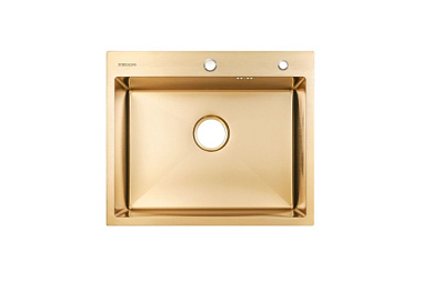 Мойка для кухни Zegor врезная нерж сталь матовое золото 600*500*220 мм ML-6050KG