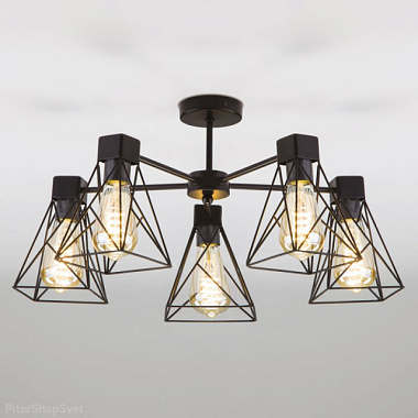 Люстра Eurosvet Trappola черный 70107/5***