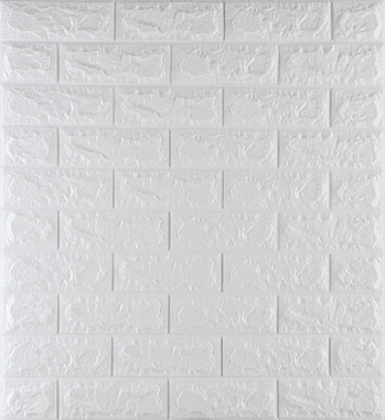 Панель ПВХ Centurion Кирпич белый 3D cамоклеящаяся 700*770*3 мм