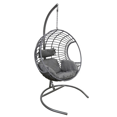 Кресло подвесное Garden story Милан корзина серая подушка серая BG2345