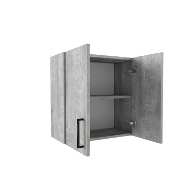 Шкаф навесной Eva Gold для посуды с полкой Цемент светлый 600