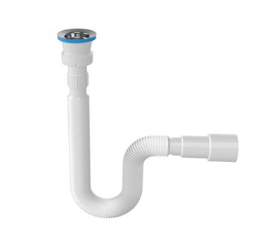 Гофросифон Nova Plastik выпуск 64мм гофра Ø50 75 шт в коробке 1262