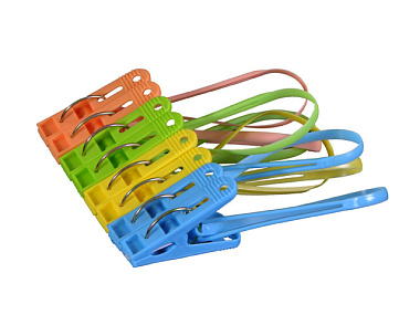 Набор прищепок с петлей 8 шт 4 цвета XM75-85