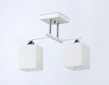 Люстра Ambrella TR303111/2 WH/CH/FR белый/хром/белый матовый E27/2 max 40W 360*190*290