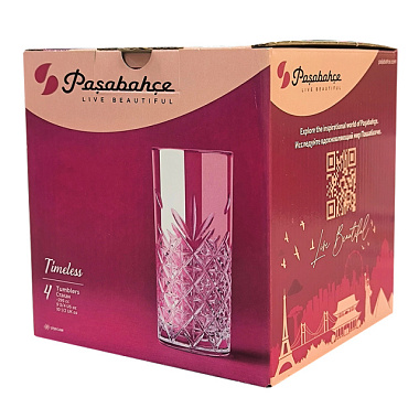 Стакан Pasabahce Timeless высокий 295 мл 4 шт 52820B
