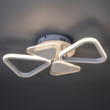 Люстра Ritter Nuvola потолочная LED диммир ДУ белый 3 режима 72Вт 22м² 500*335*100 52938 9