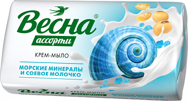 Мыло Весна ассорти Морские минералы и соевое молочко 90 г 