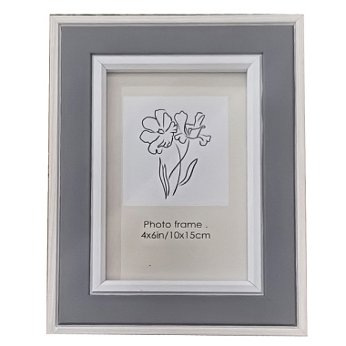Фоторамка декоративная МДФ со стеклом графит 10*15 см 4630270095008