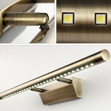 Светильник MaxLight Cast Mirror 1 LED 5Вт бронза  