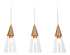 Светильник подвесной Ambrella TR3669/3 BS/CL латунь/прозрачный E14/3 max 40W 590*120*850**