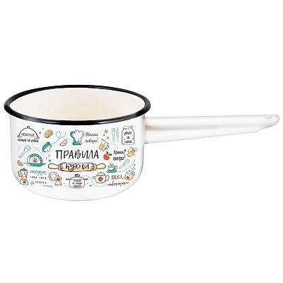 Ковш Appetite Правила кухни эмалированный цилиндрический без крышки 1,5 л 1с42с