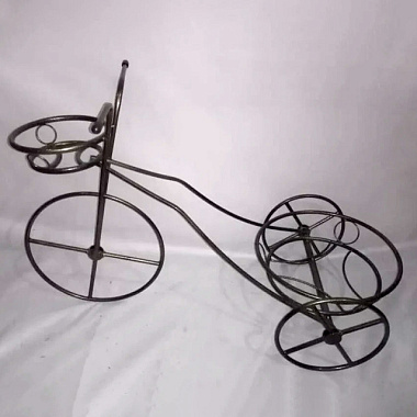 Подставка Велосипед для цветов на 2 горшка бронза/медь 660*1050*370 мм ХТ8150