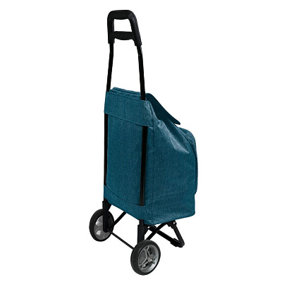 Сумка хозяйственная Ника на колесах синий меланж СХ2/2