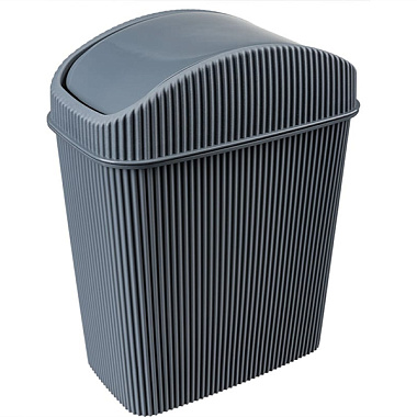 Контейнер для мусора Бытпласт Velvet 6 л светло-серый флэк 230*130*300 мм базовый 411211138 выв