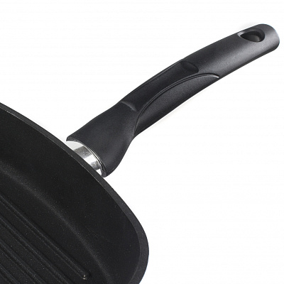 Сковорода-гриль Kukmara Granit ultra original квадратная с ручкой 280*280 мм СГК280а