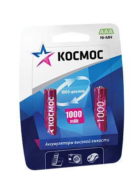 Аккумулятор Космос R03 NI-MN (1000mAh) BP-2 (бл.2шт) 153782