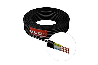Кабель ВВГ-Пнг(A)-LS черный 3*1.5 мм ГОСТ ULC 100 м ULC0026
