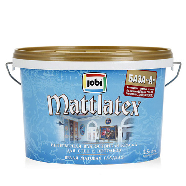 Краска Jobi MattLatex O-4 латексная 2,5 л 11817