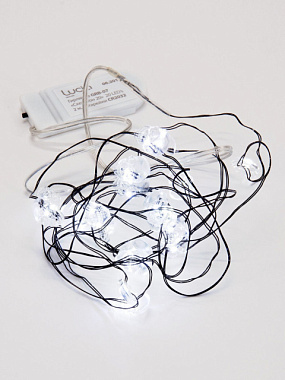 Гирлянда Lucia GRB-07 Скелетон 20 светодиодная 20 LED 6000K 2 метра IP20 батарея CR2032 в комплекте*