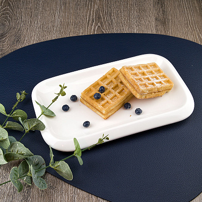 Блюдо сервировочное Nouvelle Home Маршмеллоу фарфор 25*15*2,5 см min5 0530219