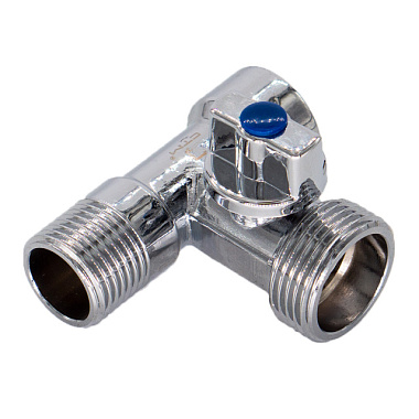 Кран шаровой СТМ для бытовых приборов 1/2"/3/4"/1/2" г/ш/ш бабочка хром CA3H1234