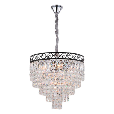 Люстра Росток GH90182/6+3 BK+CR черный/хром/хрусталь 9*40W E14 d480 h1000 KK24 988372898