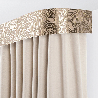 Карниз Legrand Глэдис 2-х рядный с поворотами бежевое золото 7 см*2,4 м 