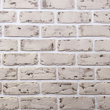 Плитка гипсовая Belstone декоративная Брик 100 белый 0,5 м²