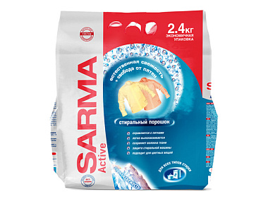 Синтетическое моющее средство Сарма Актив Горная свежесть 2,4 кг